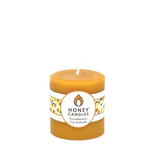 Honey Candles - Pure Beeswax - 3" x 3"