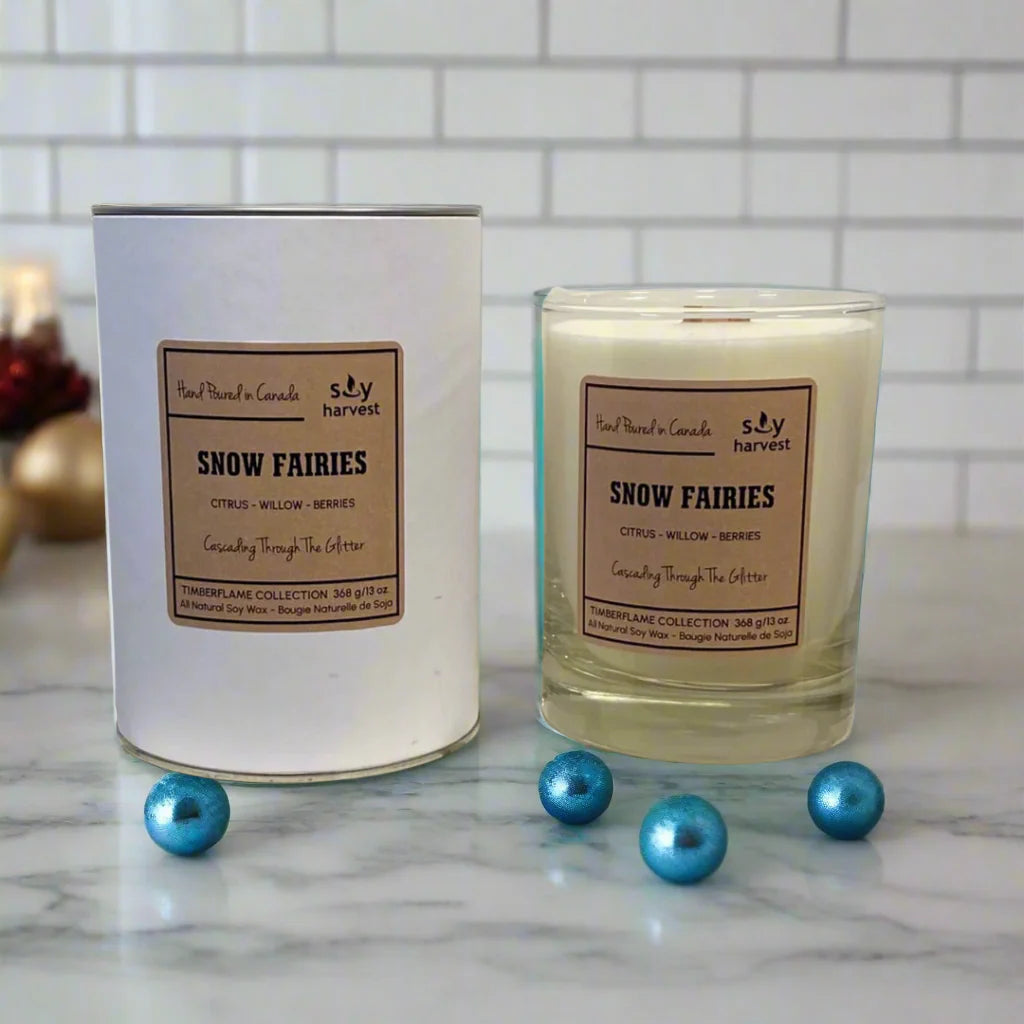 Soy Harvest Candles - Timber Flame - Snow Fairies