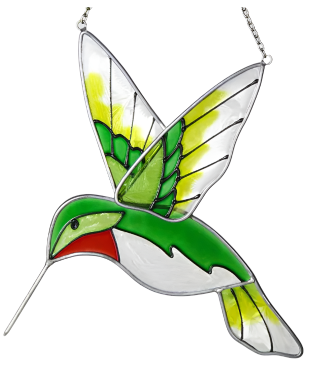 Garden - Hummingbird Sun Catcher - Stained Glass