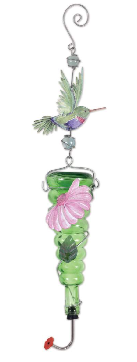 Garden - Hummingbird Feeder - Pink Flower