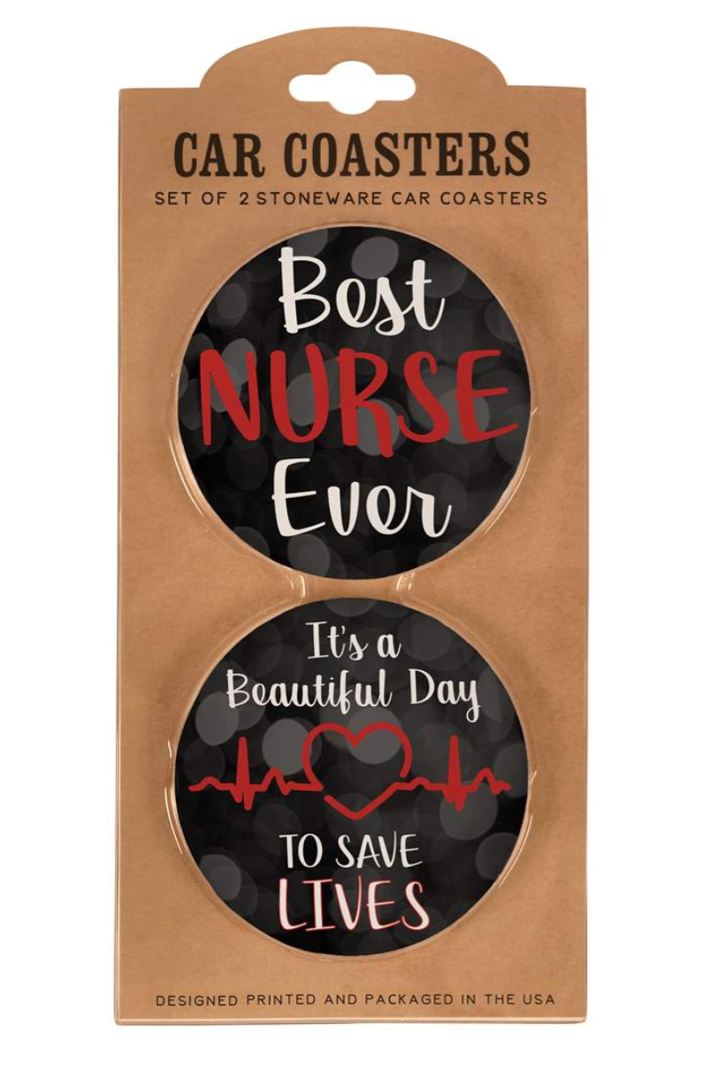 Car Coasters - Set of 2 - Best Nurse Ever