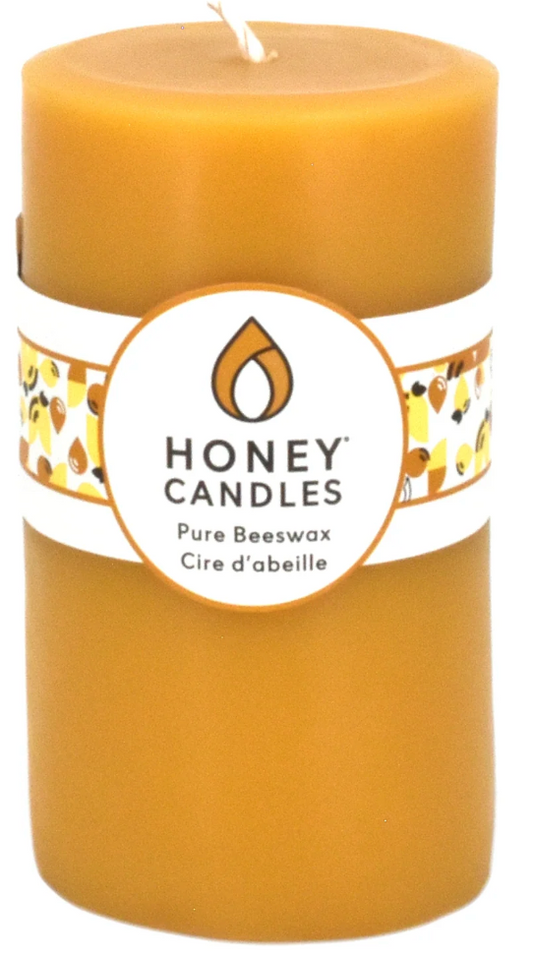 Honey Candles - Pure Beeswax - Pillar