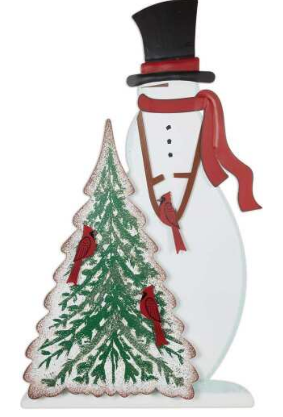 Christmas - Porch Sitter Snowman with Tree