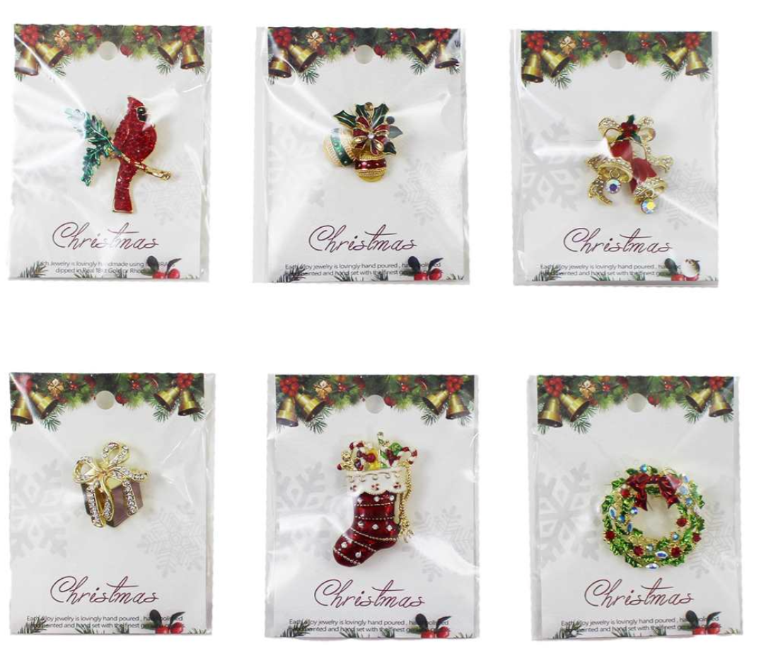 Christmas - Brooch - Assorted Varieties