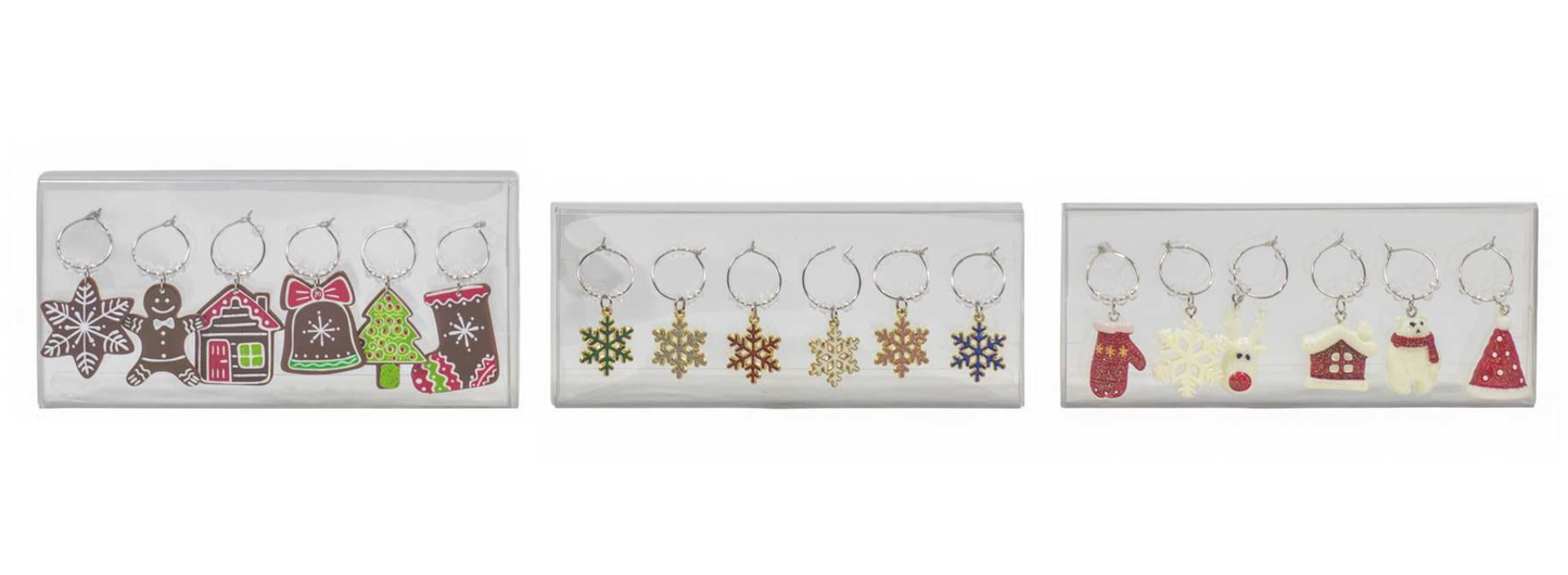 Christmas - Party Wine Charms