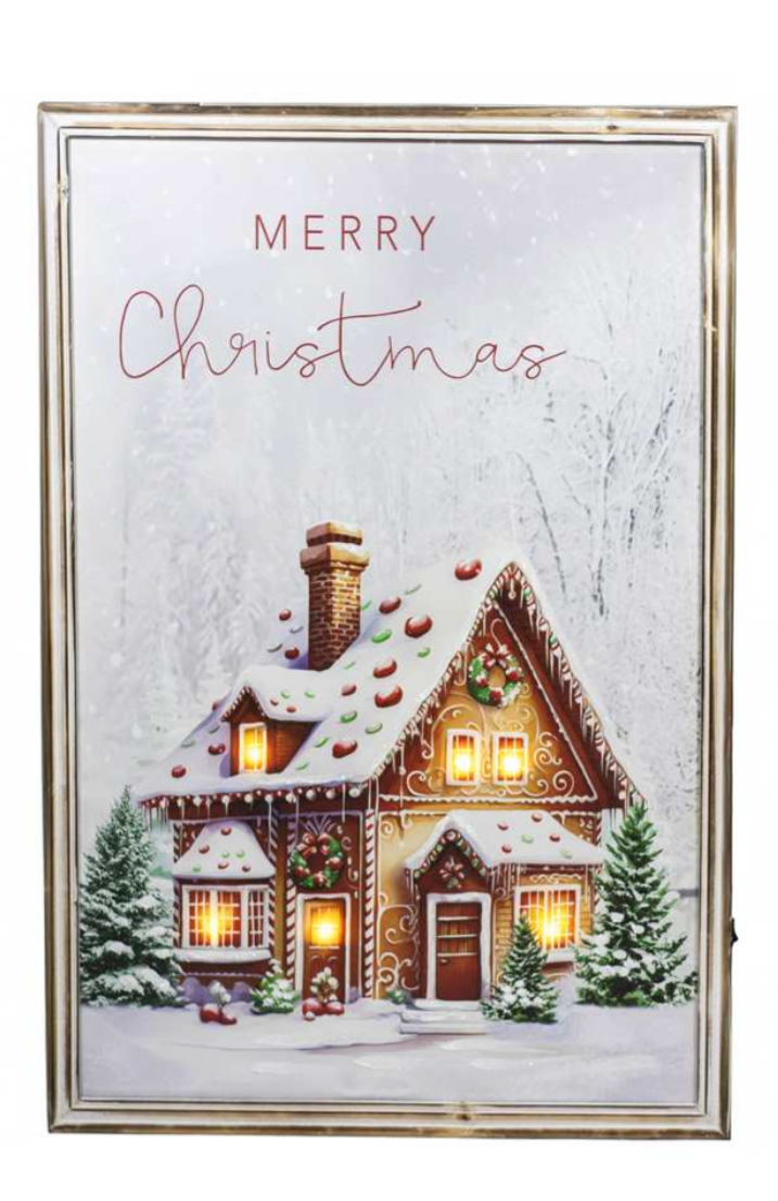Christmas - Light Up Ginger Bread House Picture