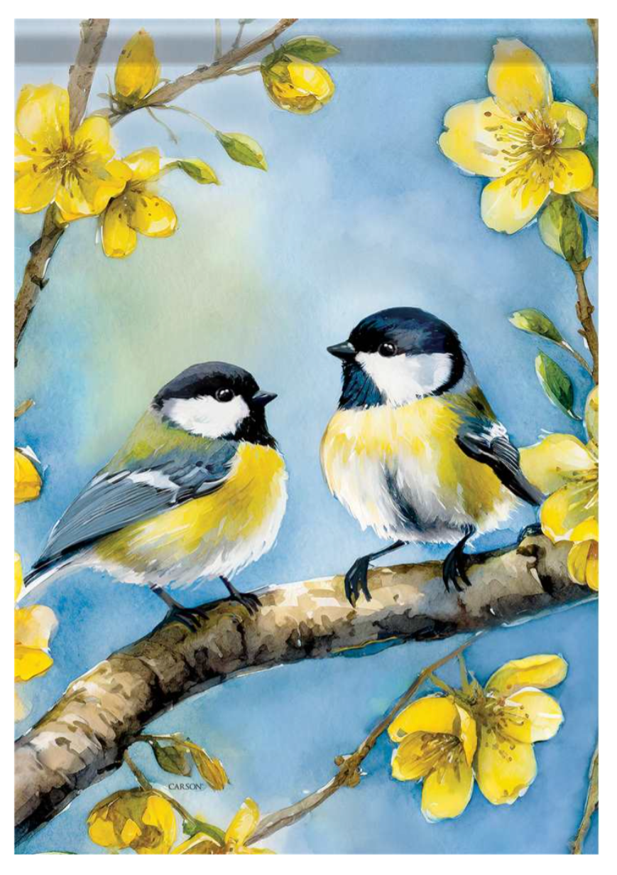 Garden Flag - Chickadee Morning