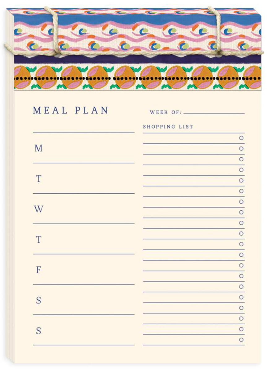 Meal Plan With Artistic Border