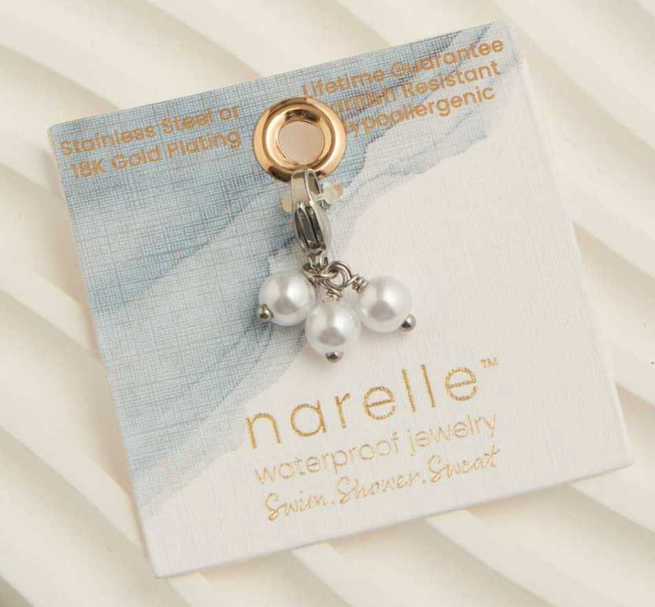 Narelle Jewelery - Stainless Silver Pearl Charm