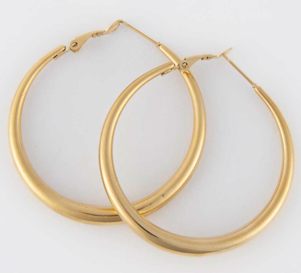 Narelle Jewelery - Earrings - Chunky Hoop - Gold Plated
