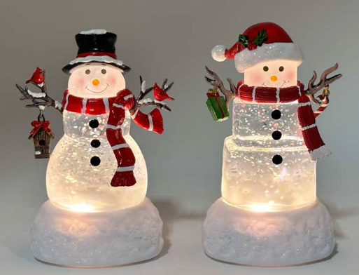 Christmas - LED Water Spinning Snowman - 2 Varieties