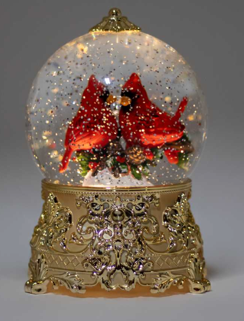 Christmas - Cardinal Spin Globe