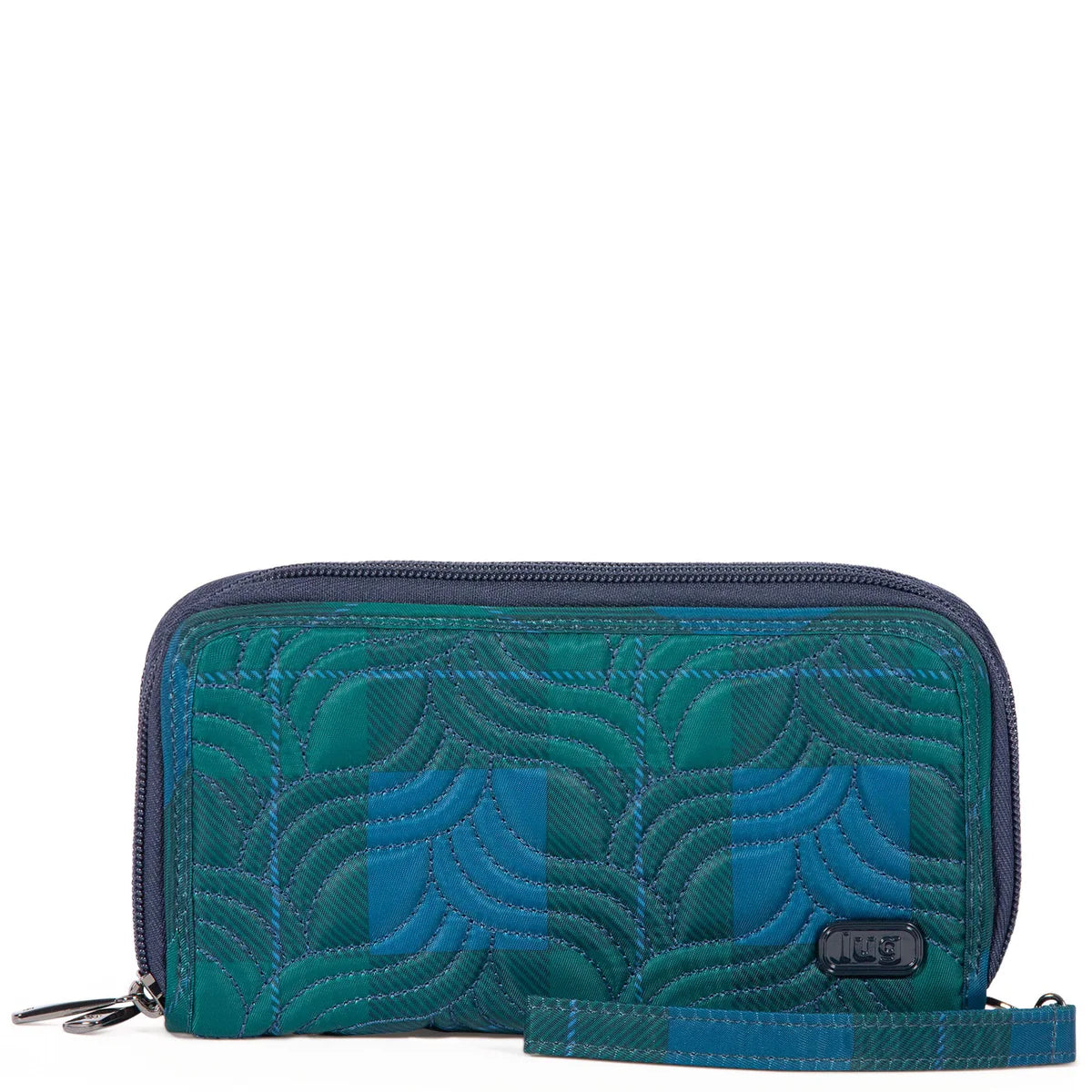 Lug - Splits XL Wristlet RFID Wallet - Pop Plaid Navy