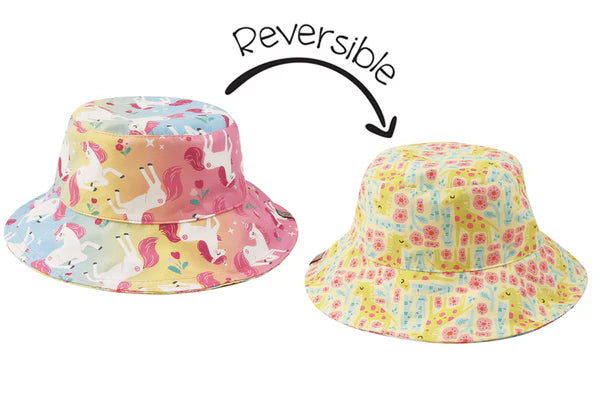 Baby - Flap Jack Kids - Reversible Hat - Unicorn/Giraffe