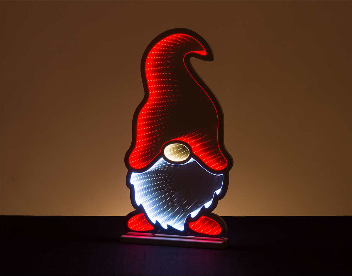 Christmas - Standing Gnome Infinity Light