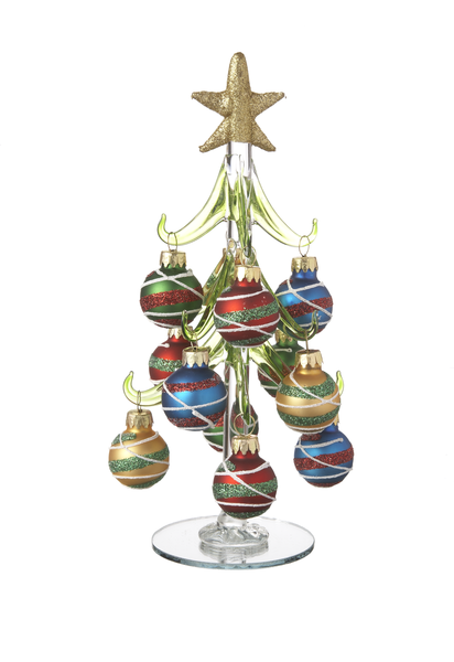 Christmas - Glass Tree with Ornaments