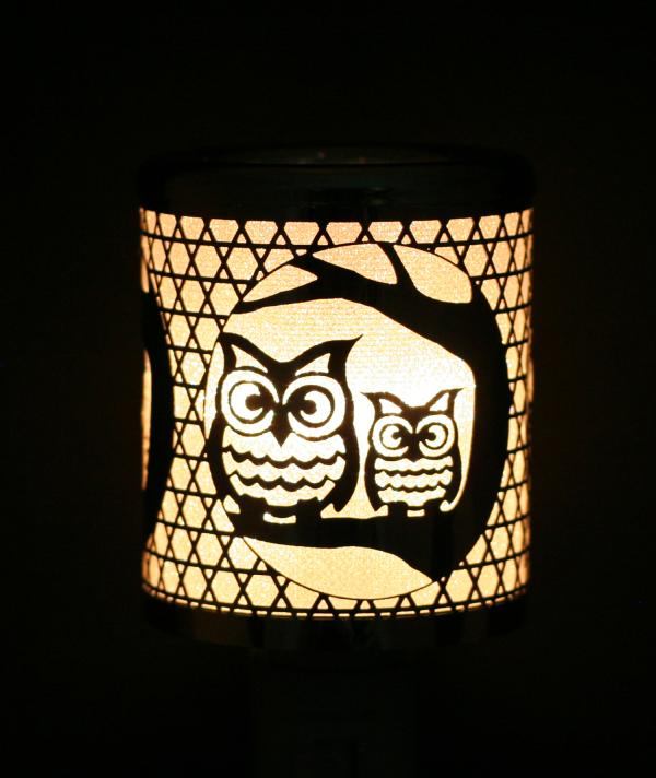 Night Light - Silver Loving Owls