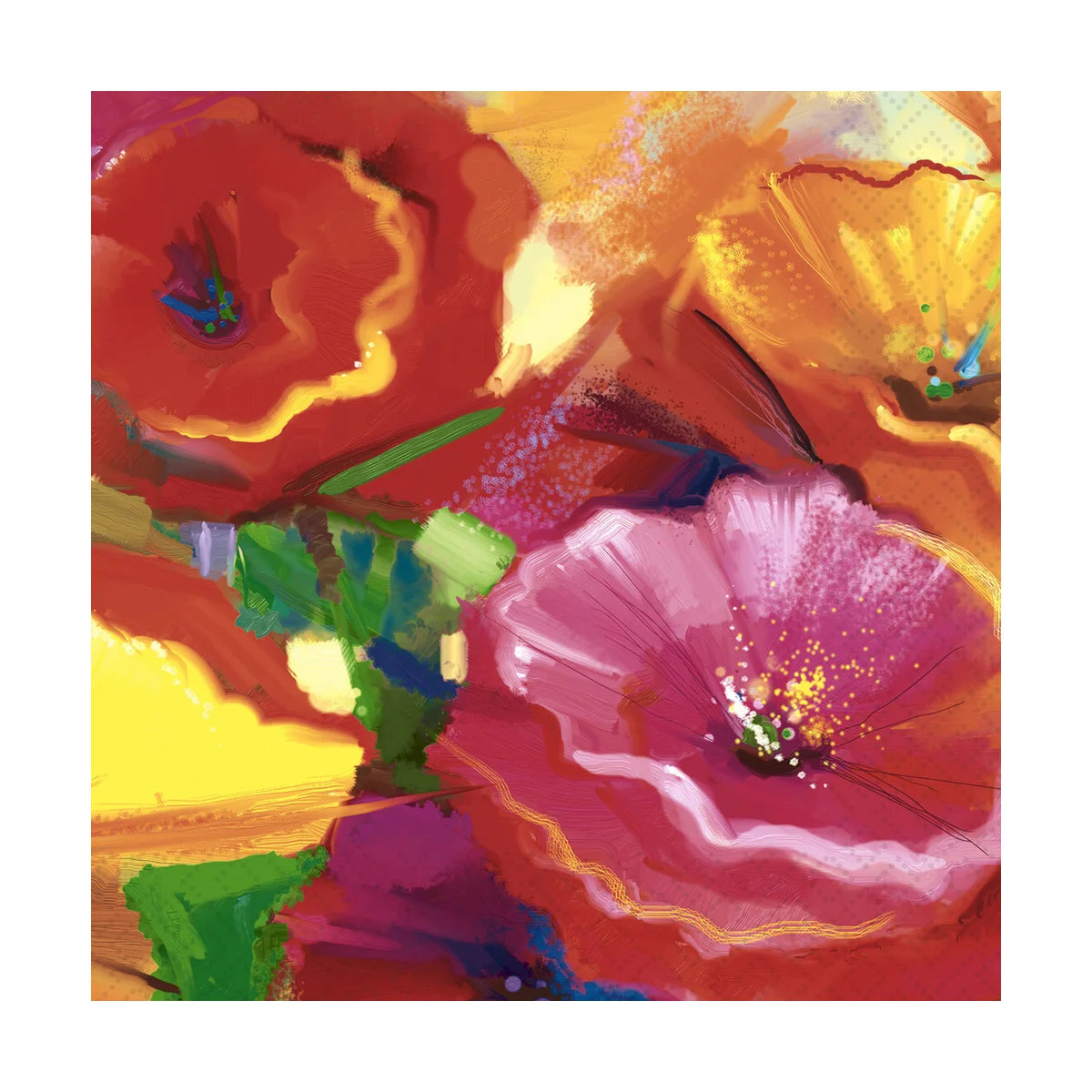 Napkins - Lunch - Abstract Floral