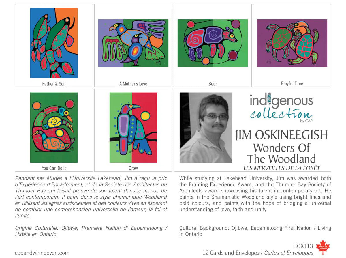 Indigenous Collection - Jim Oskineegish - Wonders of the Woodland - Cards with Envelopes