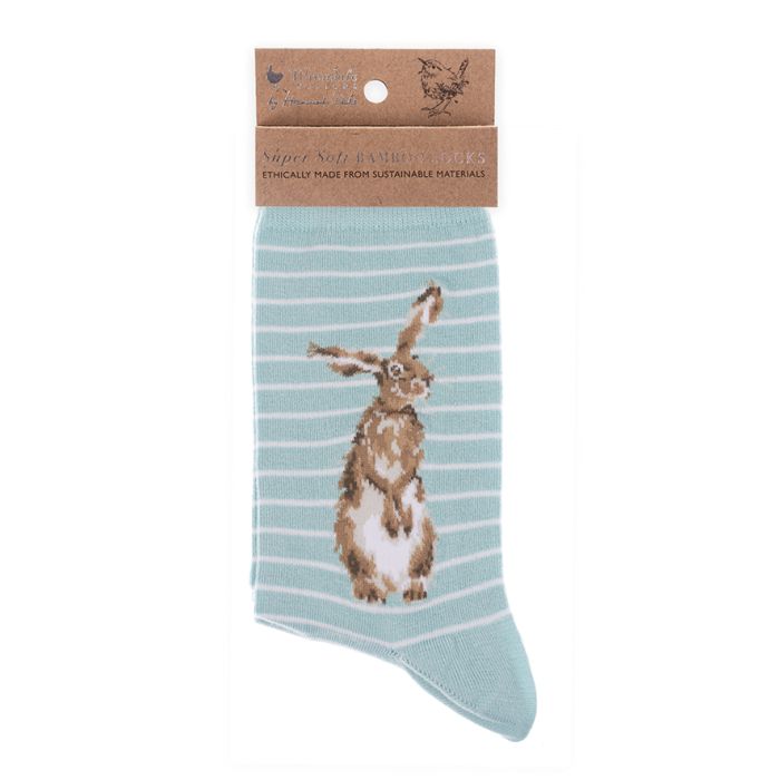Wrendale Designs - Women's Socks - Hare and Bee
