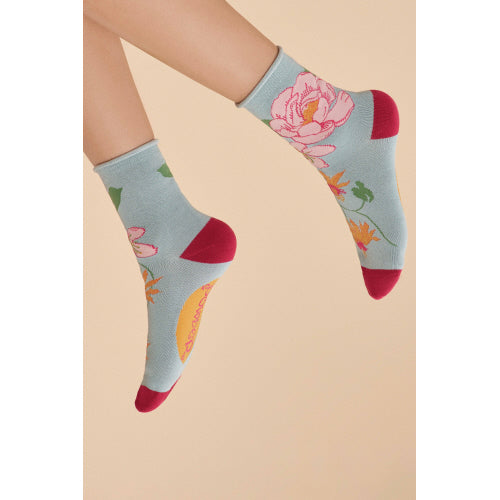 Powder Collection - Socks - Tropical Flora in Ice