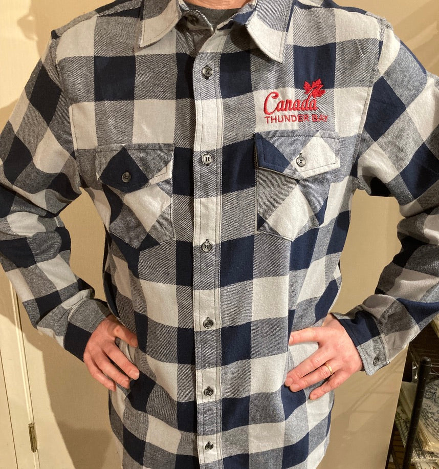 Souvenir Clothing - Thunder Bay, Canada - Plaid - Men's Cut