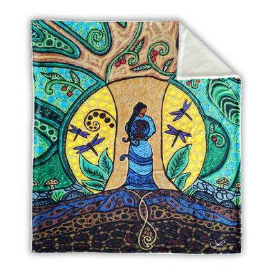Oscardo - Leah Dorion - Faux Rabbit Fur Throw Blanket - Strong Earth Woman
