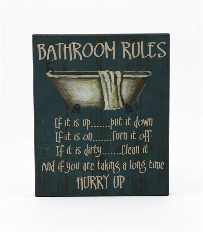 Sign - Bathroom Rules