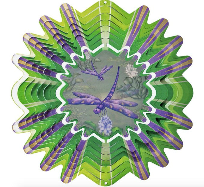 Garden - Wind Spinner - Animated Sepia Dragonfly