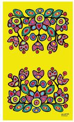 Oscardo - Norval Morrisseau - Microfibre Tea Towel - "Floral on Yellow"