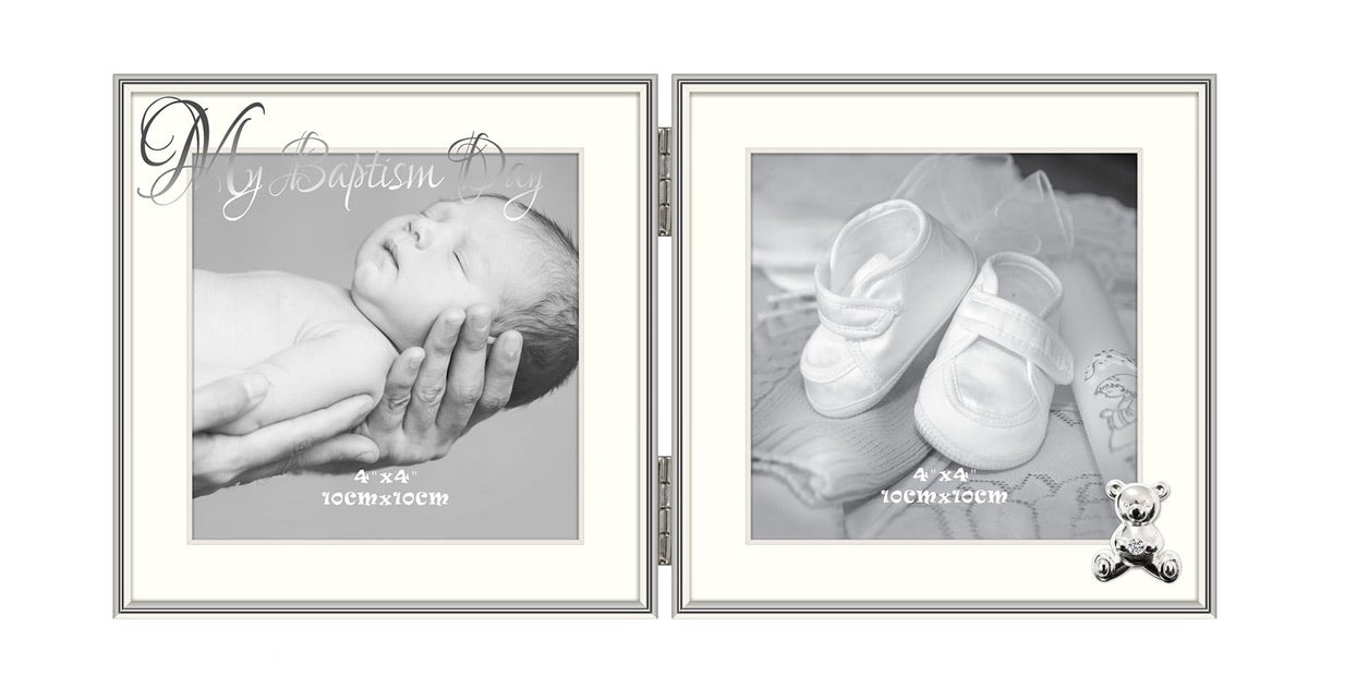 Frame - Baptism - 4x4 DOUBLE FRAME- "MY BAPTISM DAY"