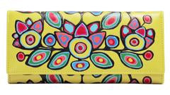 Oscardo - Norval Morrisseau - Long Wallet - "Floral on Yellow"