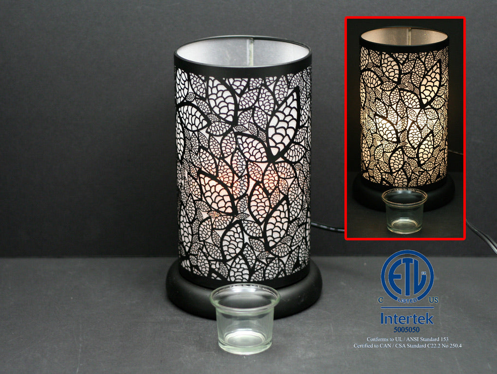 Touch Lamp - Black Leaves