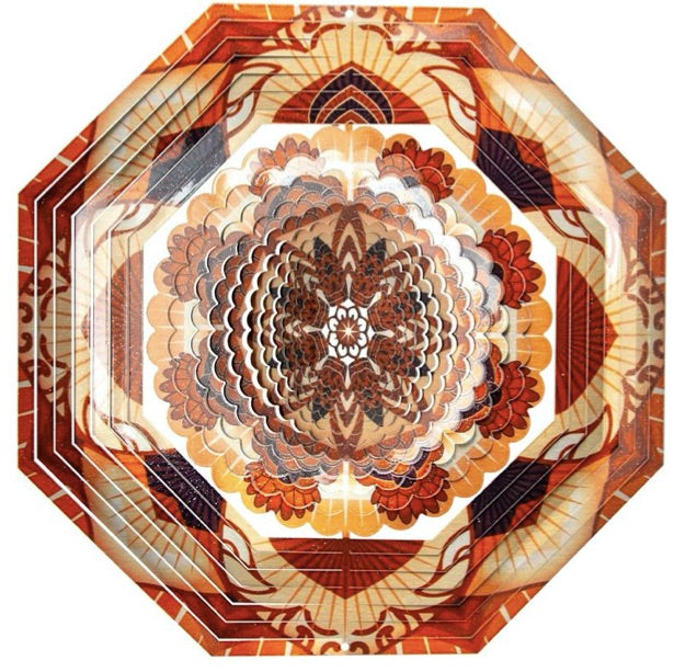 Garden - Wind Spinner - Copper Octagonal Mandala