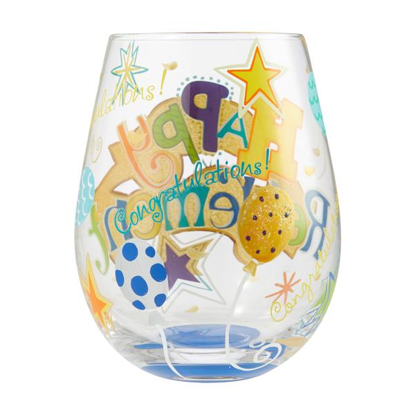 Lolita Stemless Wine Glass - "Happy Retirement"