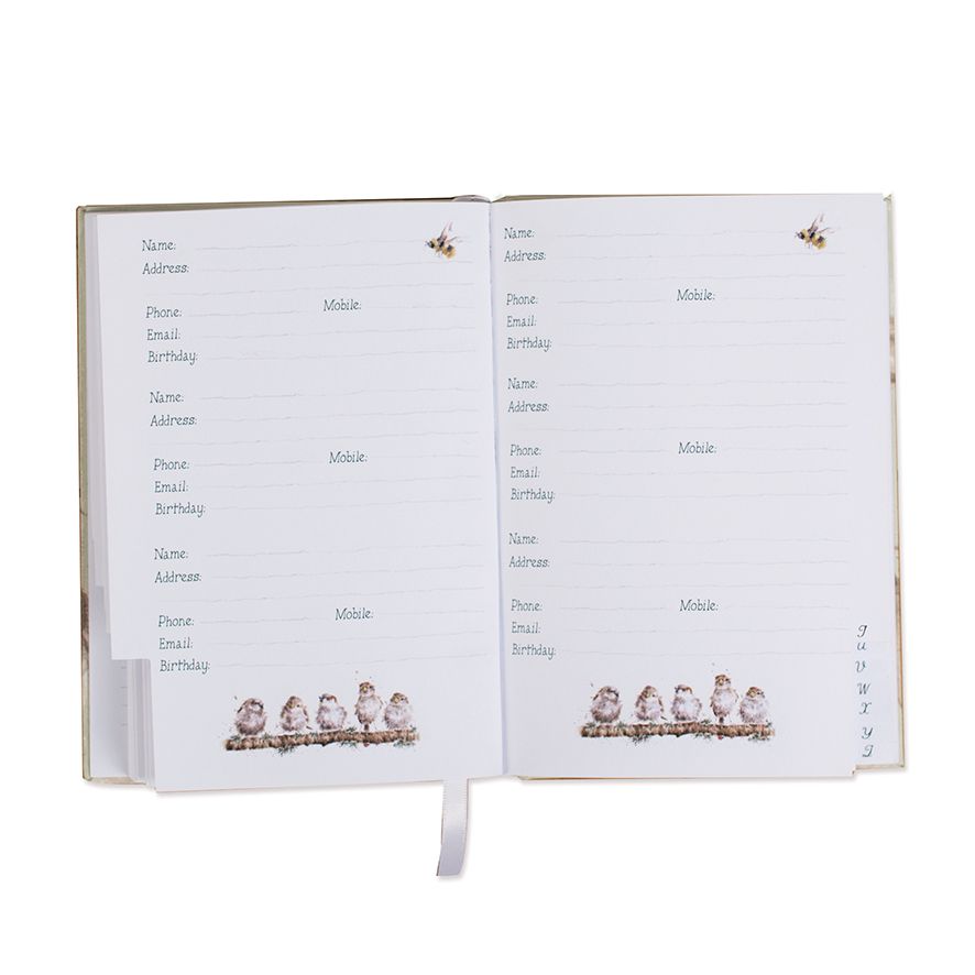 Wrendale Designs - Address and Birthday Book - Piggy in the Middle