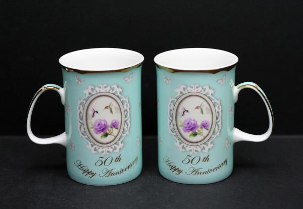 50th Anniversary Mug Set of 2