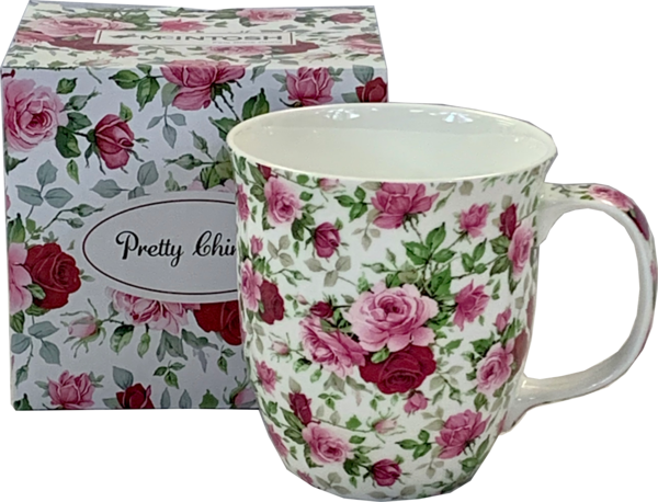 McIntosh China - Pretty Chintzy - Red and Pink Roses - Java Mug