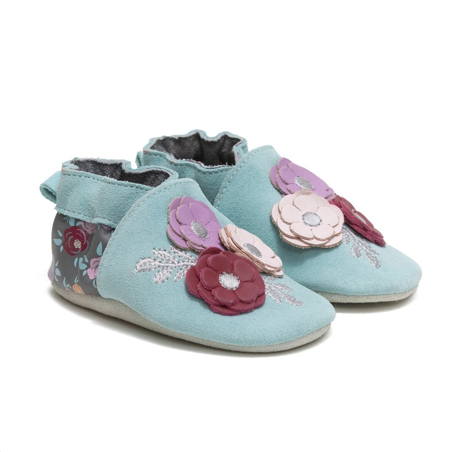 Baby - Robeez - Turquoise Flowers