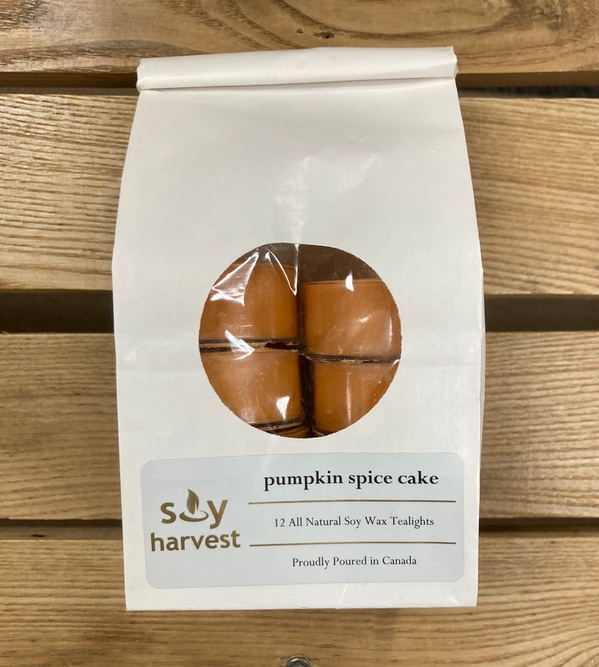 Soy Harvest Candles - Tea Lights - Pumpkin Spice Cake