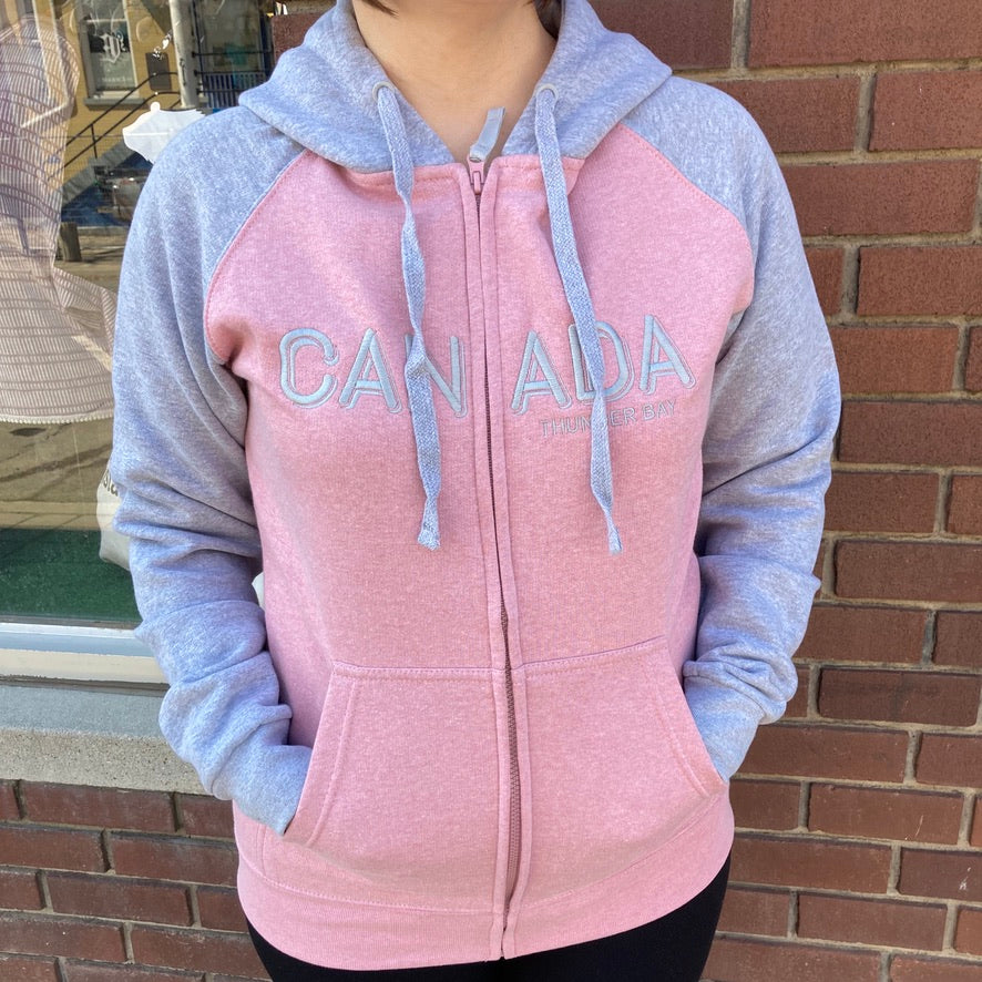 Ladies Sweatshirt - Canada - Pink/Grey