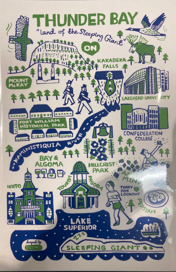 Souvenir Postcard - Thunder Bay Landmarks