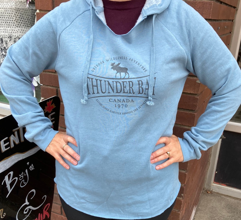 Ladies Sweatshirt - Thunder Bay, Canada, 1970 - Mist Blue