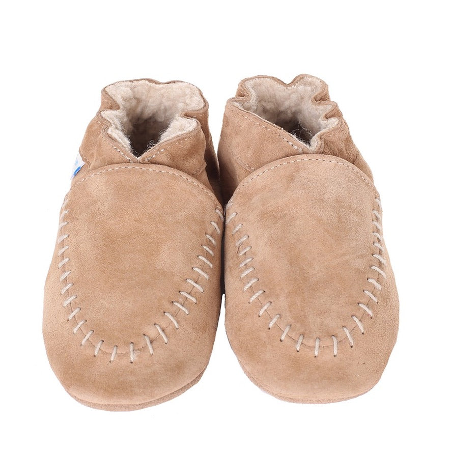 Baby - Robeez - Beige Cozy Moccasin