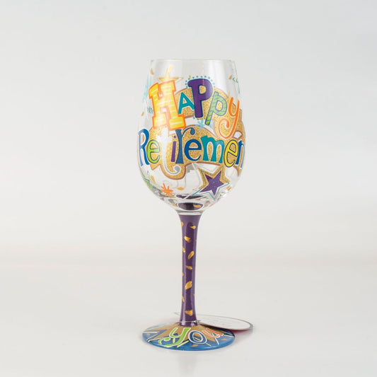 Lolita Wine Glass - "Happy Retirement"