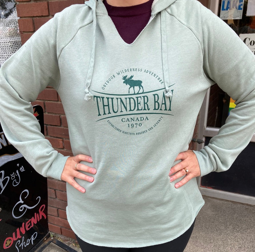 Ladies Sweatshirt - Thunder Bay, Canada, 1970 - Sage