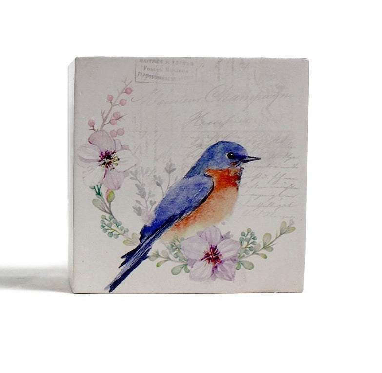 Garden - Wood Block Deco Birds
