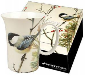 McIntosh China - Robert Bateman - Crest Mug - Lively Pair Chickadees