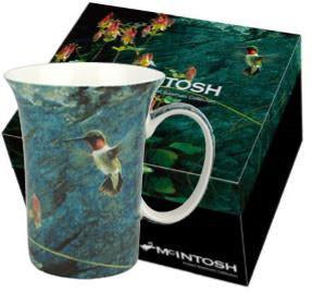 McIntosh China - Robert Bateman - Crest Mug - "Ruby-Throat and Columbine"