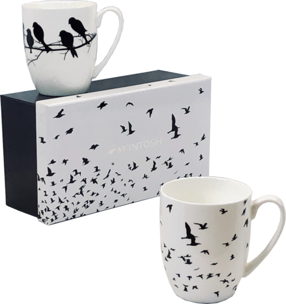 McIntosh China - Set of 2 - "Bird Silhouette"